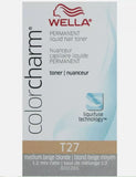 Wella Color Charm T27 Medium Beige Blonde Liquid Toner 1.4 oz pure