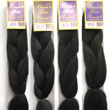 Black N Gold Braid 100% Kanekalon Modacrylic Fiber color #2 (Pack of 4) -V