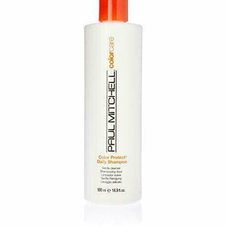 Paul Mitchell Color Protect Daily Shampoo 16.9 oz white bottle with orange cap for color-treated hair