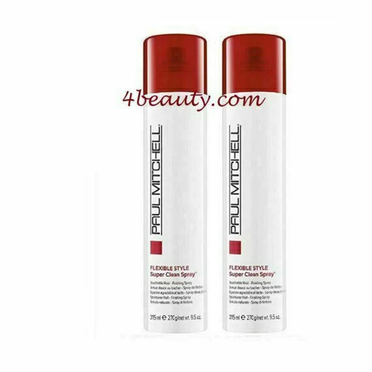 Paul Mitchell Super Clean Finishing Hair Spray 9.5 oz 2-pack with flexible hold and shine