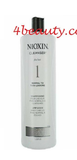 Nioxin System 1 Cleanser , Scalp Therapy Conditioner 33.8oz Liter -SELECT TYPE