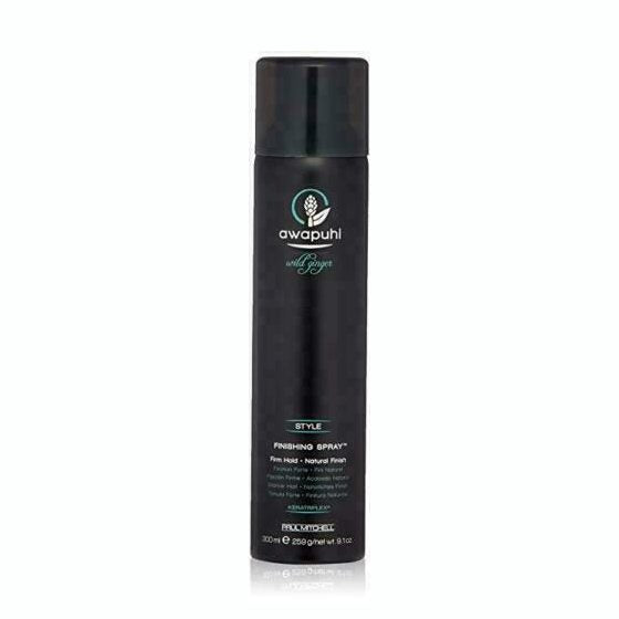 Paul Mitchell Awapuhi Wild Ginger Finishing Spray 9 oz black can with strong hold and natural finish