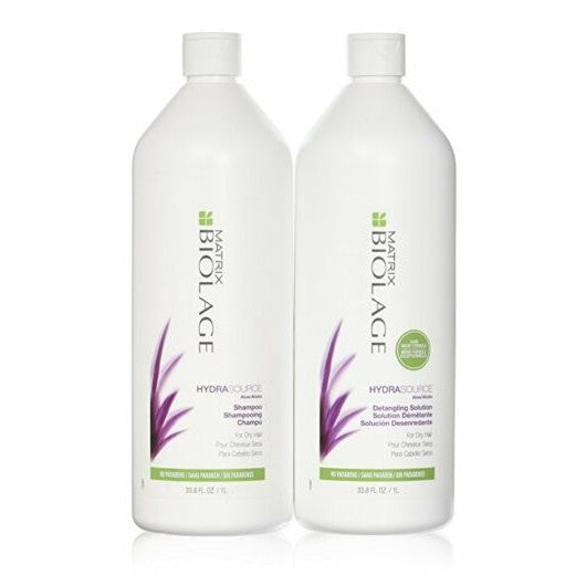 Duo Matrix Biolage / Hydrasource Shampoo & Detangling Solution 33.8 oz - pure fs