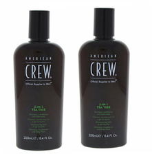 American Crew 3-In-1 Tea Tree Shampoo & Body wash 8.4 oz (pack of 2) care