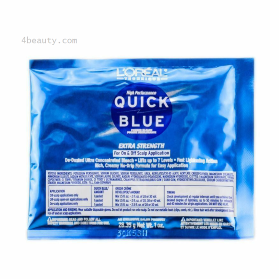 Loreal QUICK BLUE Powder Bleach Extra Strength 1 oz 1 pack hair color pure