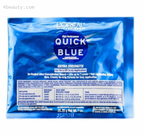 Loreal QUICK BLUE Powder Bleach Extra Strength 1 oz 1 pack hair color pure
