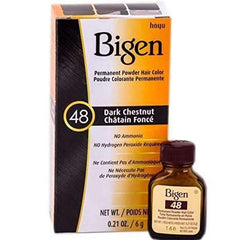 Bigen Permanent Powder Hair Color 48 Dark Chestnut pure type