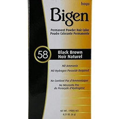 Bigen Permanent Powder Hair Color 58 Black Brown pure type