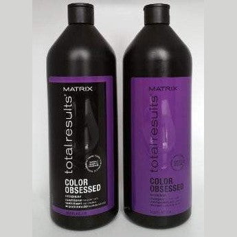 Matrix Total Results Color Obsessed Antioxidant Shampoo & Conditioner liters 33.8 fl oz - Forever Beauty Choice