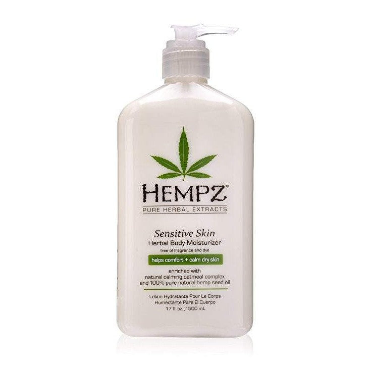 Hempz Sensitive Skin Herbal Body Moisturizer, Off White, 17 Fluid Ounce - Forever Beauty Choice