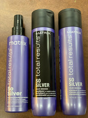 Matrix So Silver Trio 3pc Set (Shampoo/Conditioner/Leave In) pure care