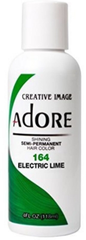 Adore Semi Permanent Hair Color, 164 Electric Lime  4 oz pure