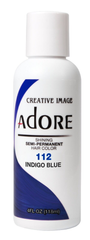 Adore Semi Permanent Hair Color, 112 Indigo Blue 4 oz pure