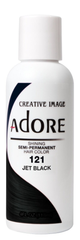 Adore Semi Permanent Hair Color, 121 Jet Black 4 oz pure