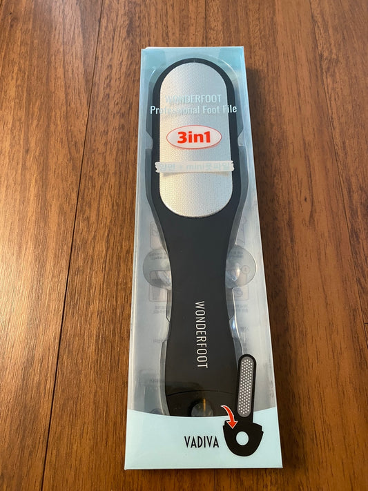 Wonderfoot Foot File 3 in 1 stainless steel - Callus Remover/ Made in Korea