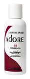 Adore Semi Permanent Hair Color, 68 CRIMSON 4 oz