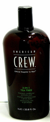 American Crew 3-In-1 Tea Tree Shampoo & Body wash 33.8 oz sv pure care