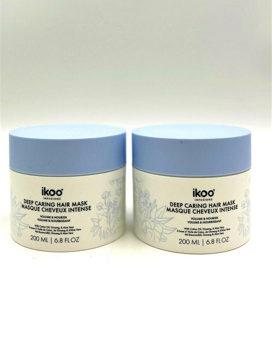 2 pack - Ikoo Deep Caring Hair Mask / Volume & Nourish 6.8 oz ✔️