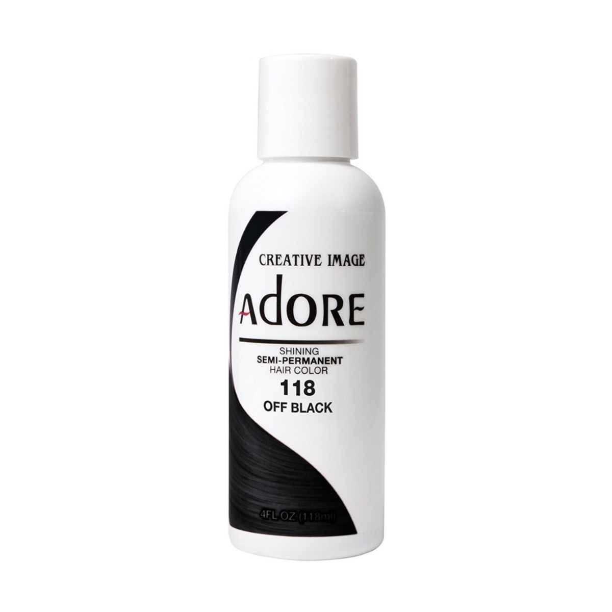 Adore Semi • Permanent Hair Color 118 Off Black 4 oz fs