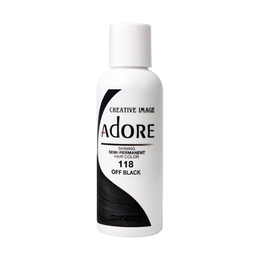 Adore Semi • Permanent Hair Color 118 Off Black 4 oz fs