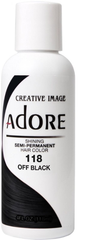 Adore Semi Permanent Hair Color, 118 Off Black 4 oz pure