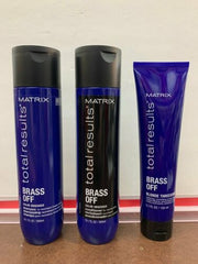 Matrix Total Results Brass Off Shampoo & Conditioner 10 oz & cream 5 oz-3pc set sv
