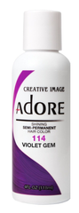 Adore Semi Permanent Hair Color, 114 Violet Gem 4 oz pure LT