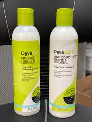 DevaCurl Original No Poo Shampoo & One Condition 8oz Duo pure care
