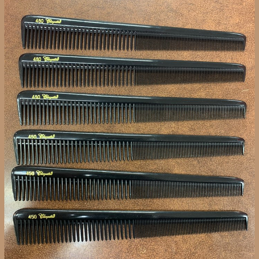 Krest / 450 black Professional hair comb Cleopatra - pack of 6: fs