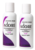 Adore Semi Permanent Hair Color, 114 Violet Gem 4 oz