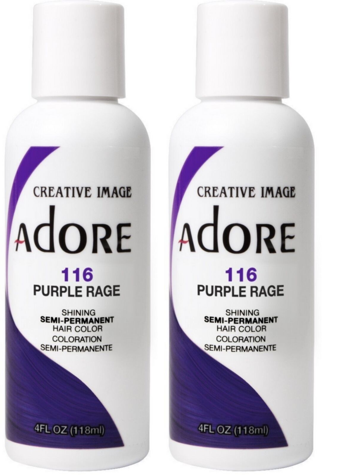 Adore Semi Permanent Hair Color 116 Purple Rage 4 oz pure fs