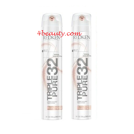 2-Pack Redken Triple PURE 32 Extreme Hold Spray 9.1 oz / original pure fs