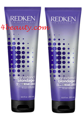 Redken Blondage Anti Brass Purple Hair Mask 8.5 oz (pack of 2) aura