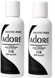 Adore Semi Permanent Hair Color, 118 Off Black 4 oz