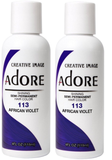 Adore Semi Permanent Hair Color, 113 African Violet 4 oz