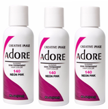 Adore Semi Permanent Hair Color, 140 Neon Pink 4oz