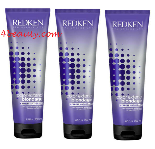 3-pack Redken Blondage Anti Brass Purple Hair Mask 8.5 oz / sale