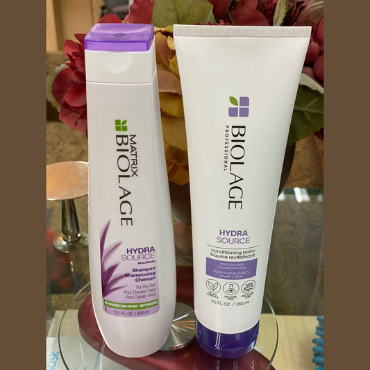 Matrix Biolage / Hydrasource Shampoo & Conditioning Balm 13.5oz & 9.5oz - Duo pure
