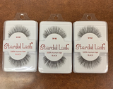 Stardel Lash 100% Human Hair Eyelashes Black - SF 82(pack of 3)