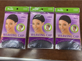 Annie Mesh Weaving Cap BLACK (pack of 3) +1 FREE domecap