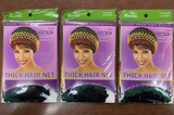 Annie HAIR NET THICK #4499 JAMAICAN color (pack of 3) +1 FREE domecap