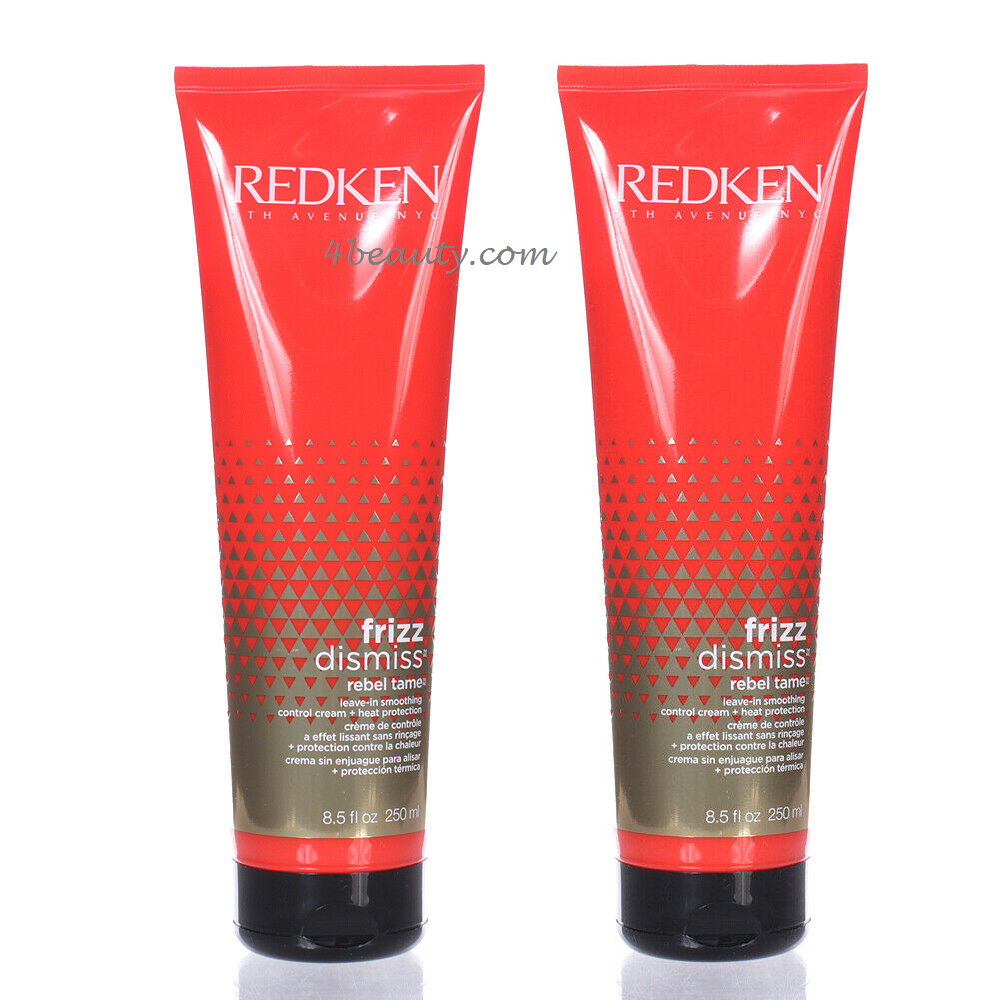 2-pack Redken Frizz Dismiss / Rebel Tame Leave In Smoothing Cream, 8.5 oz pure fs