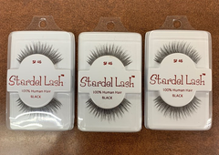 Stardel Lash 100% Human Hair Eyelashes Black - SF 46 (pack of 3) pure