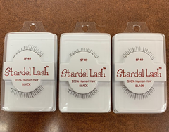 Stardel Lash 100% Human Hair Eyelashes Black - SF 49 (pack of 3) pure