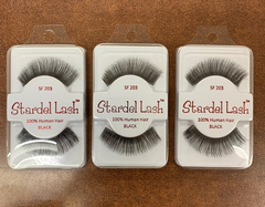 Stardel Lash 100% Human Hair Eyelashes Black: SF 203 (pack of 3) FS