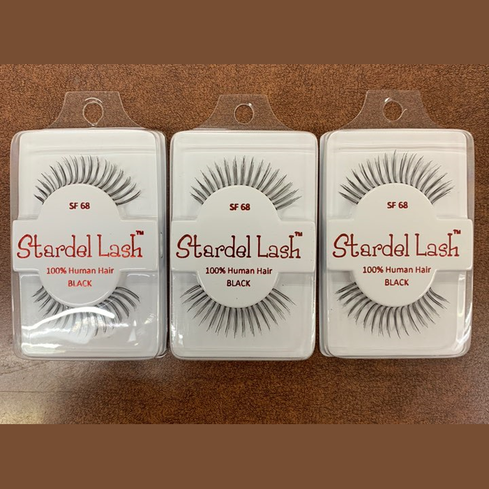SF 68 Stardel Lash 100% Human Hair, Eyelashes Black <pack of 3> fs