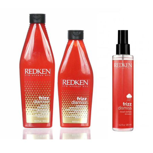 Set of 3 - Redken Frizz Dismiss Shampoo & Conditioner (10/8oz) + Serum 4.2oz