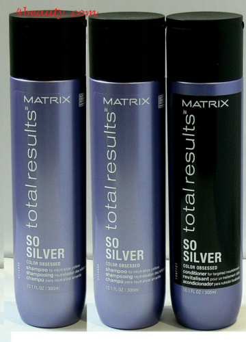 Matrix Total Results / So Silver Shampoo 10oz(2pk) & Silver Conditioner 10oz -3pc set pure