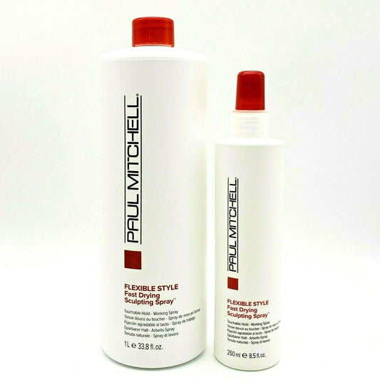 Paul Mitchell /  Fast Drying Sculpting Hair Spray 33.8 oz & 8.5 oz - Duo Set pure