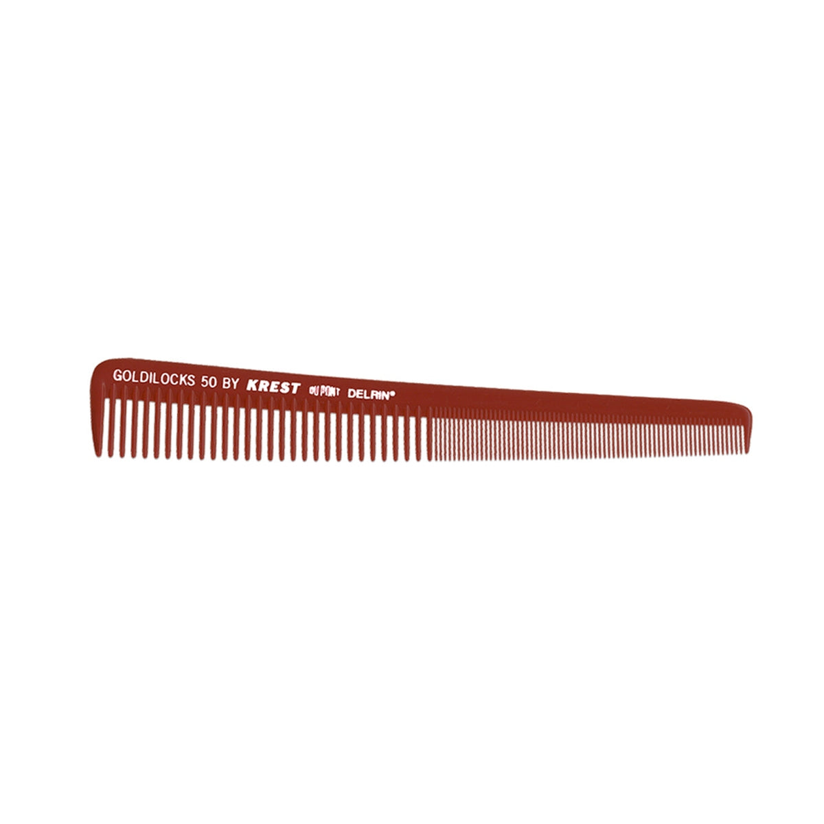 Krest / 50 burgundy Tapering Barber hair comb 71/2" - 1PC pure